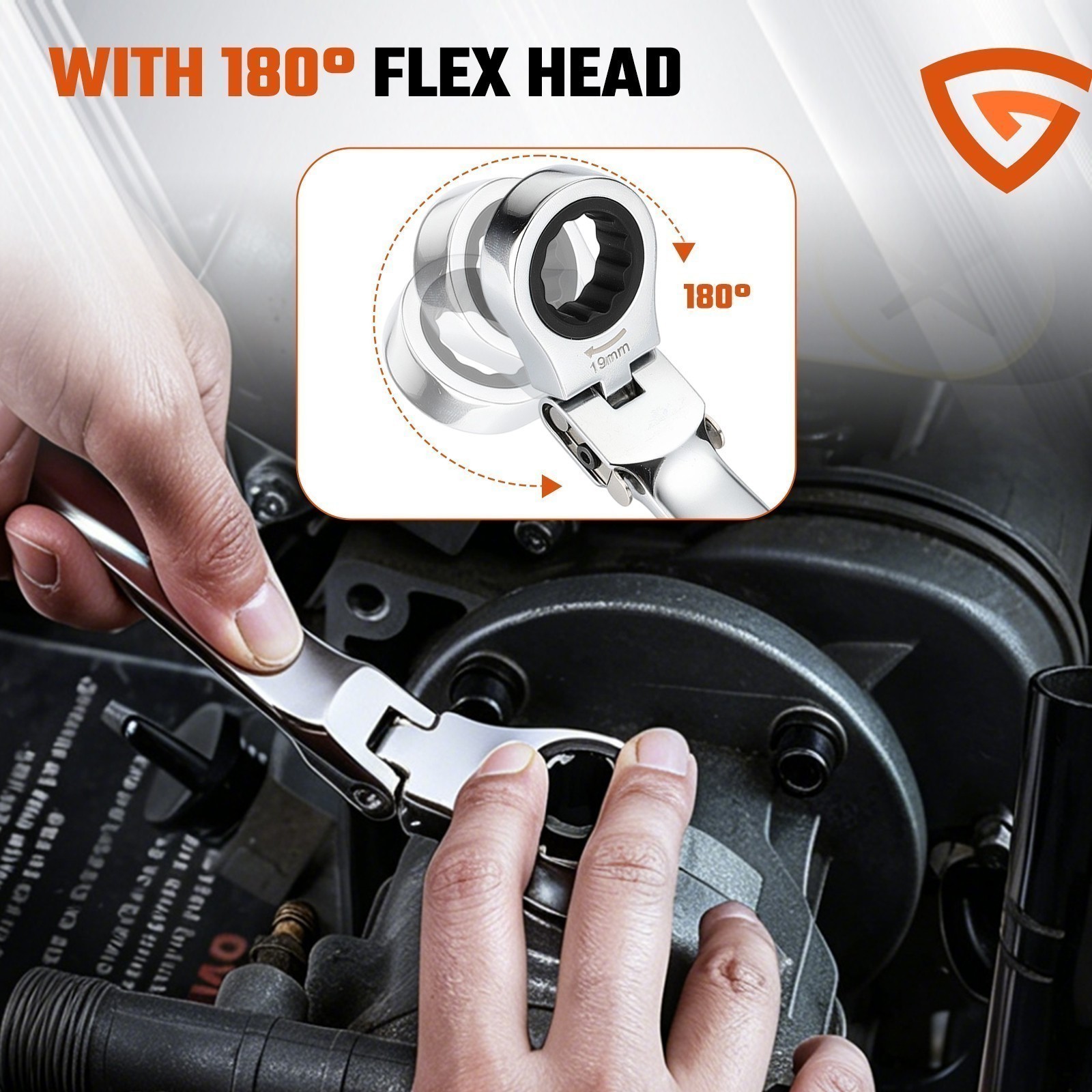 12 in 1 Universal Socket Wrench Multifunction 180° Rotating Head Spanner Tool US