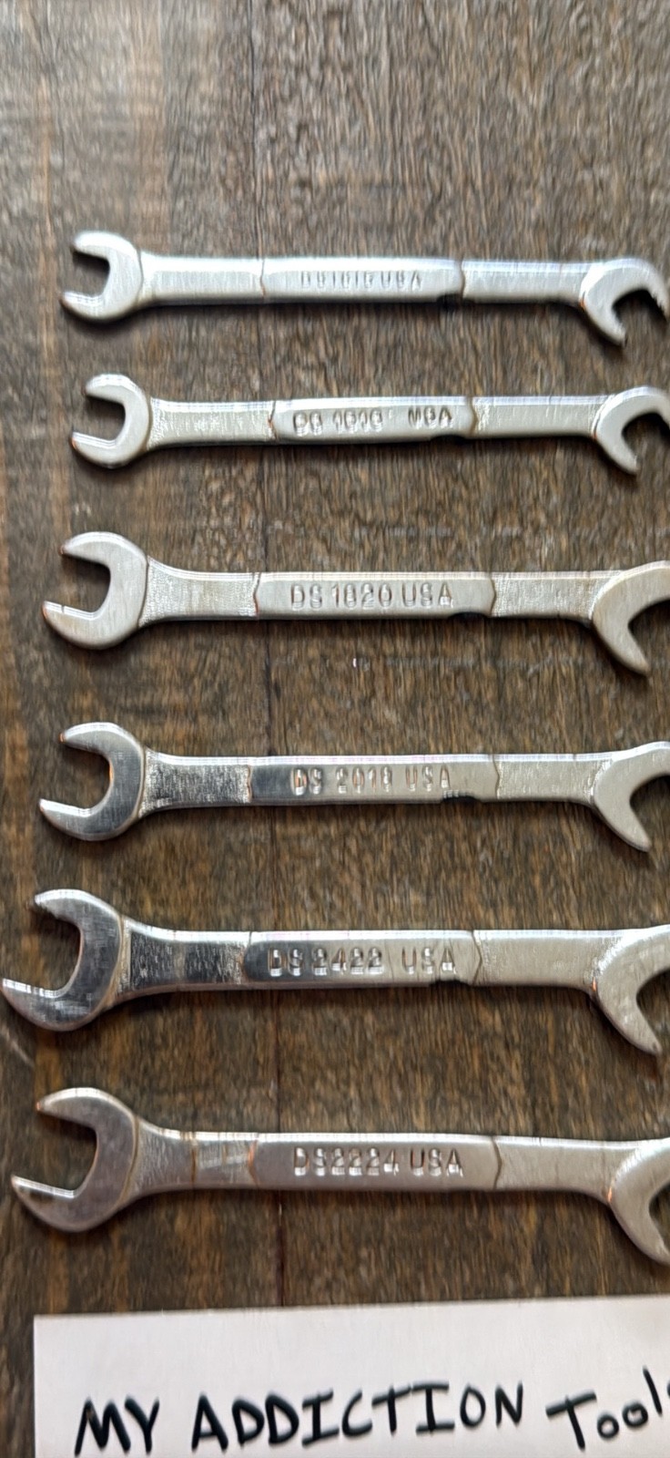 Snap on 6 piece ignition wrench set DS set no owner markings all wrenches good