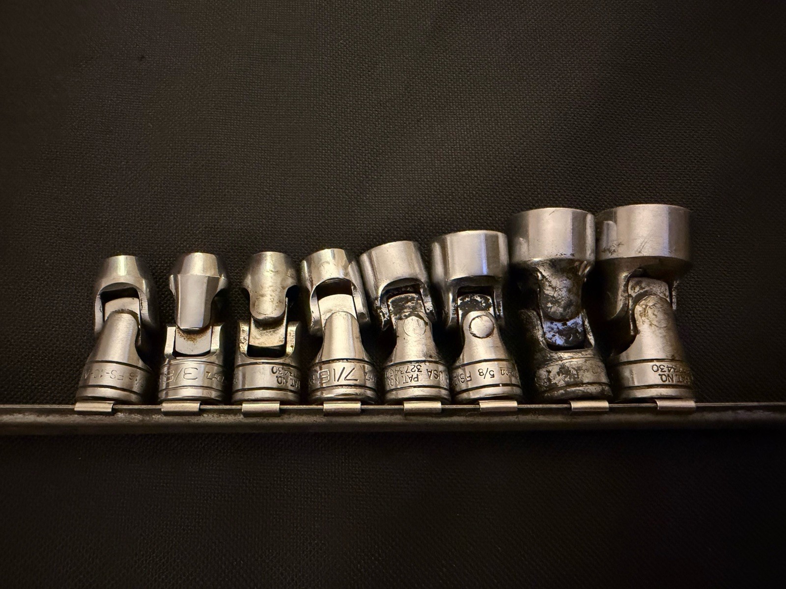Snap On 8 Piece 3/8” Chrome Universal Socket Set 5/16 – 3/4 – FS