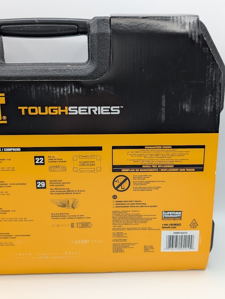 DeWalt Tough Series Mechanics Tool Set – 96 Pieces SAE & MM – DWMT45410 – NEW