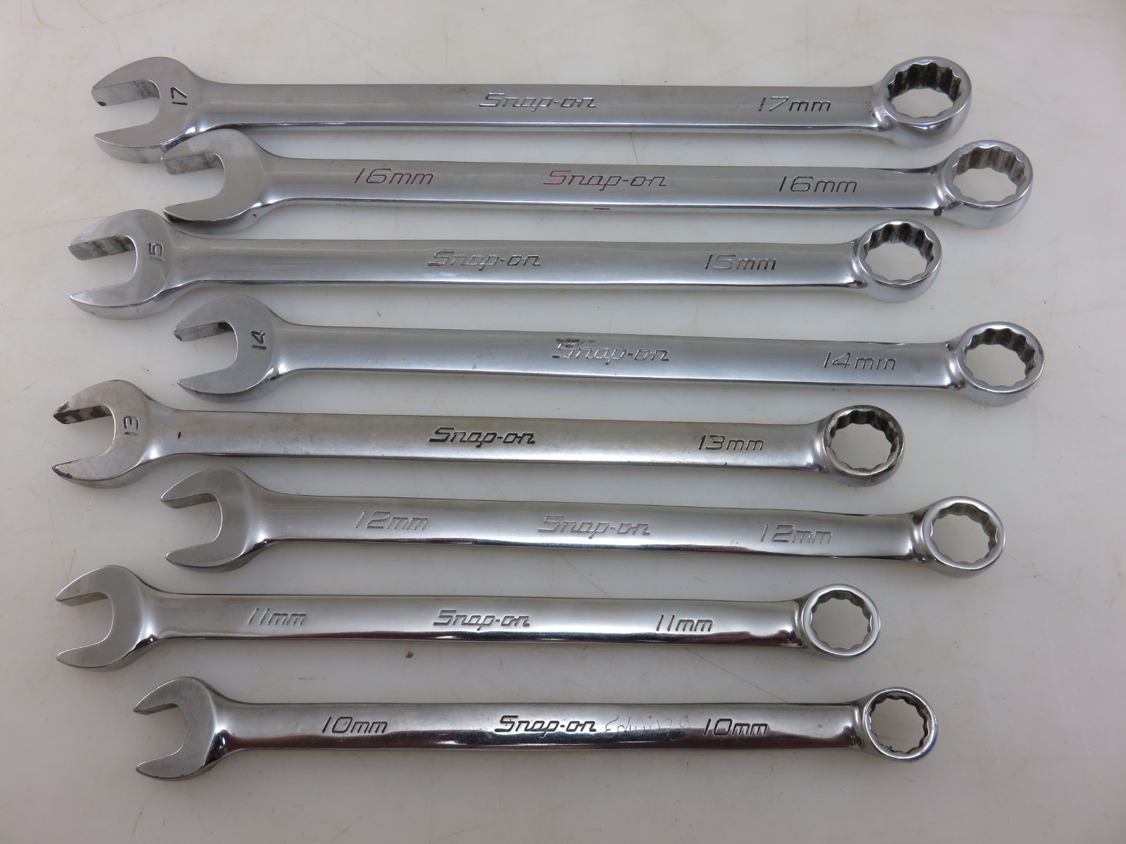 Snap-On METRIC OEXM Series Combination Wrench 8pc Set 10mm-17mm