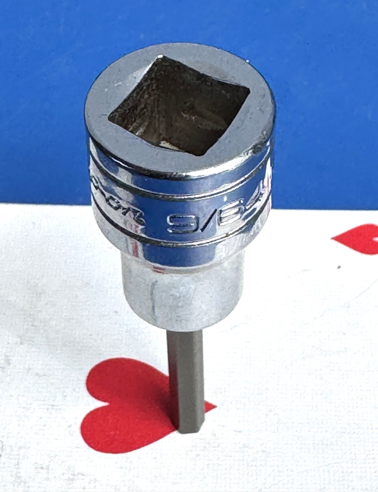 Snap-on 3/8″ Drive SAE Standard length 9/64″ Hex Driver socket FA4.5A New Bit