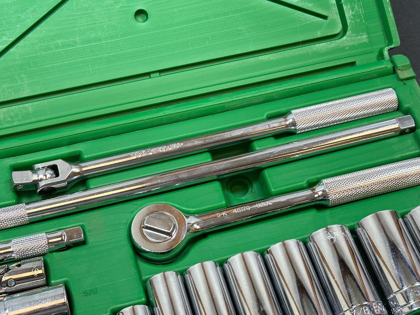 🇺🇸NEW SK Tools USA 4532 32pc 3/8” Drive SAE Deep Shallow Socket Ratchet Set