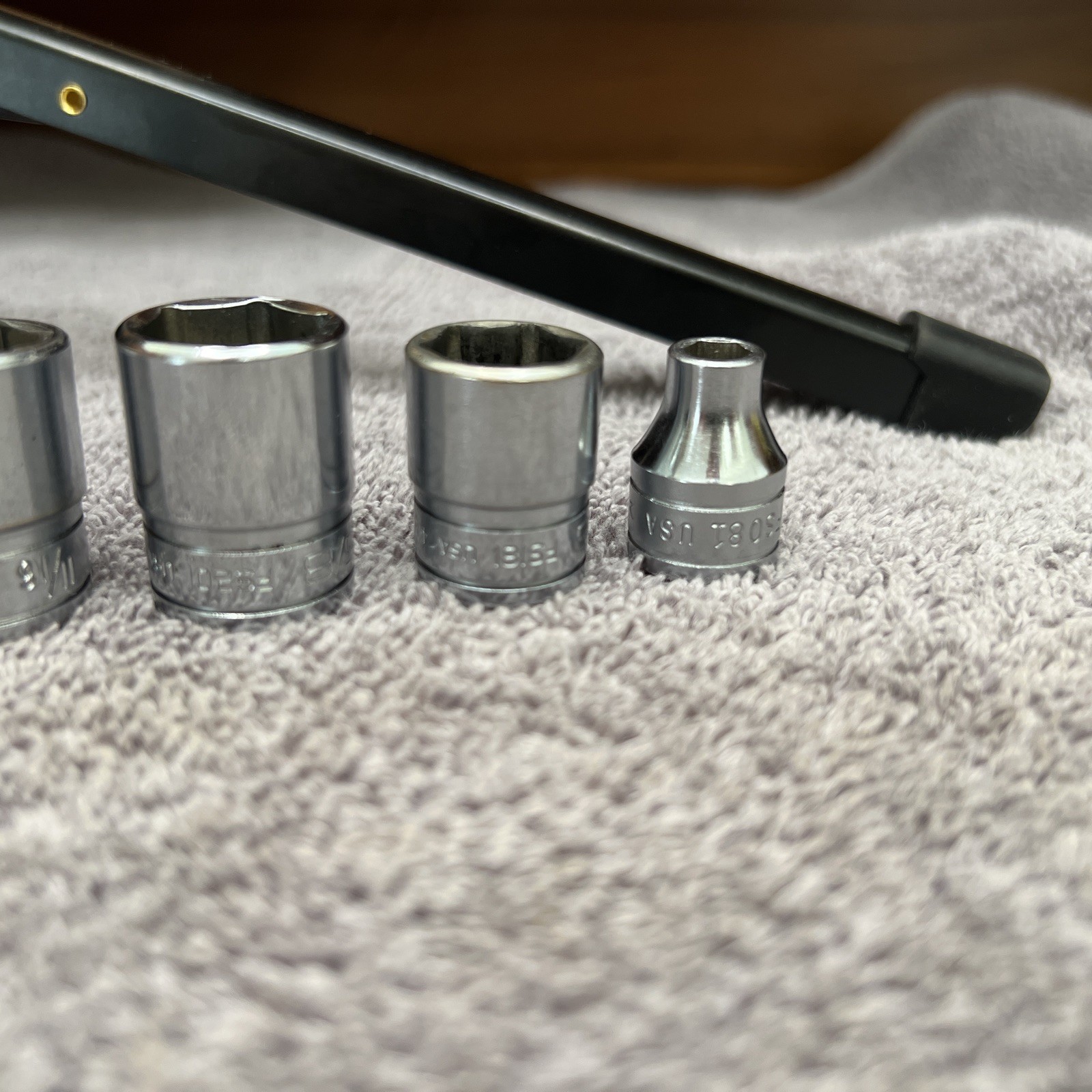 Snap On FS081-FS281 1/4″-7/8″ ; 3/8″ Drive 6 Point 6 Piece Shallow Socket Set