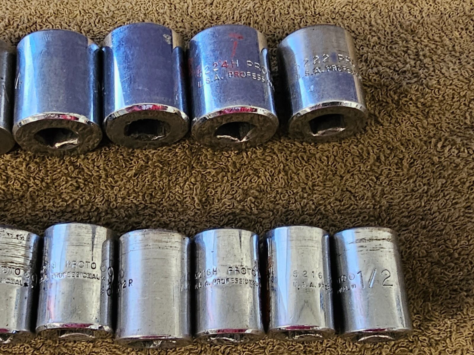 29 Proto Professional Sae Deep Well Socket Ratchet Set 3/8″ Drive 7/8 5/8 1/2″