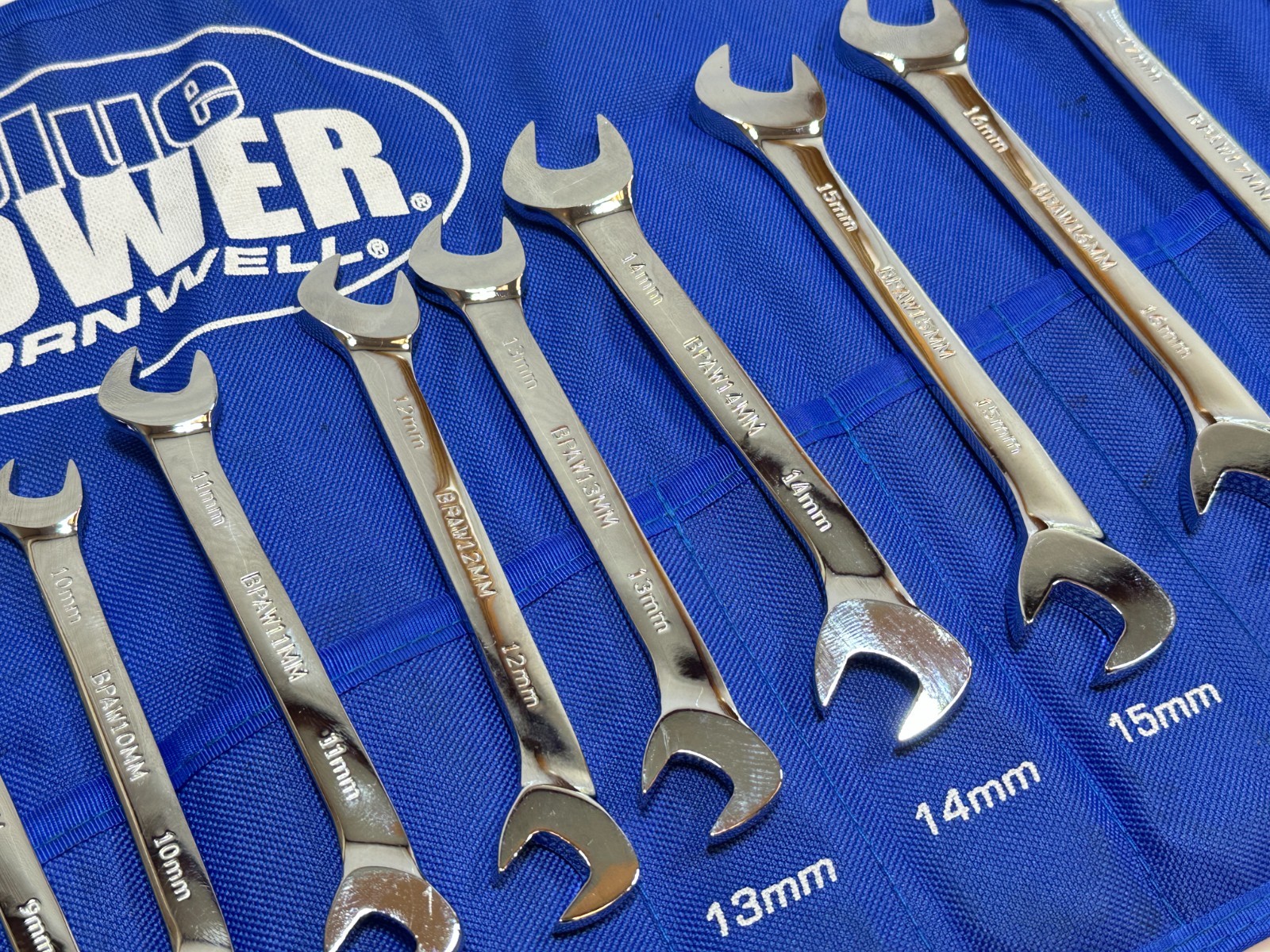 Cornwell Tools BPAW12MST 12Pc bluePOWER Metric 8mm-19mm 4 Way Angle Wrench Set