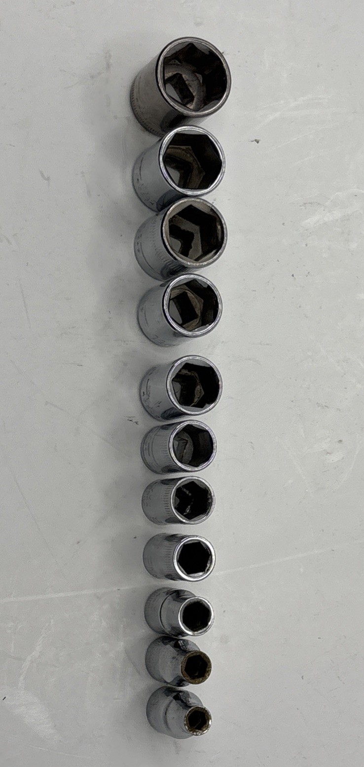 Craftsman 1/4″ Dr 11 PC 6 Pt Point Metric Std Chrome Socket Set 4mm – 14mm