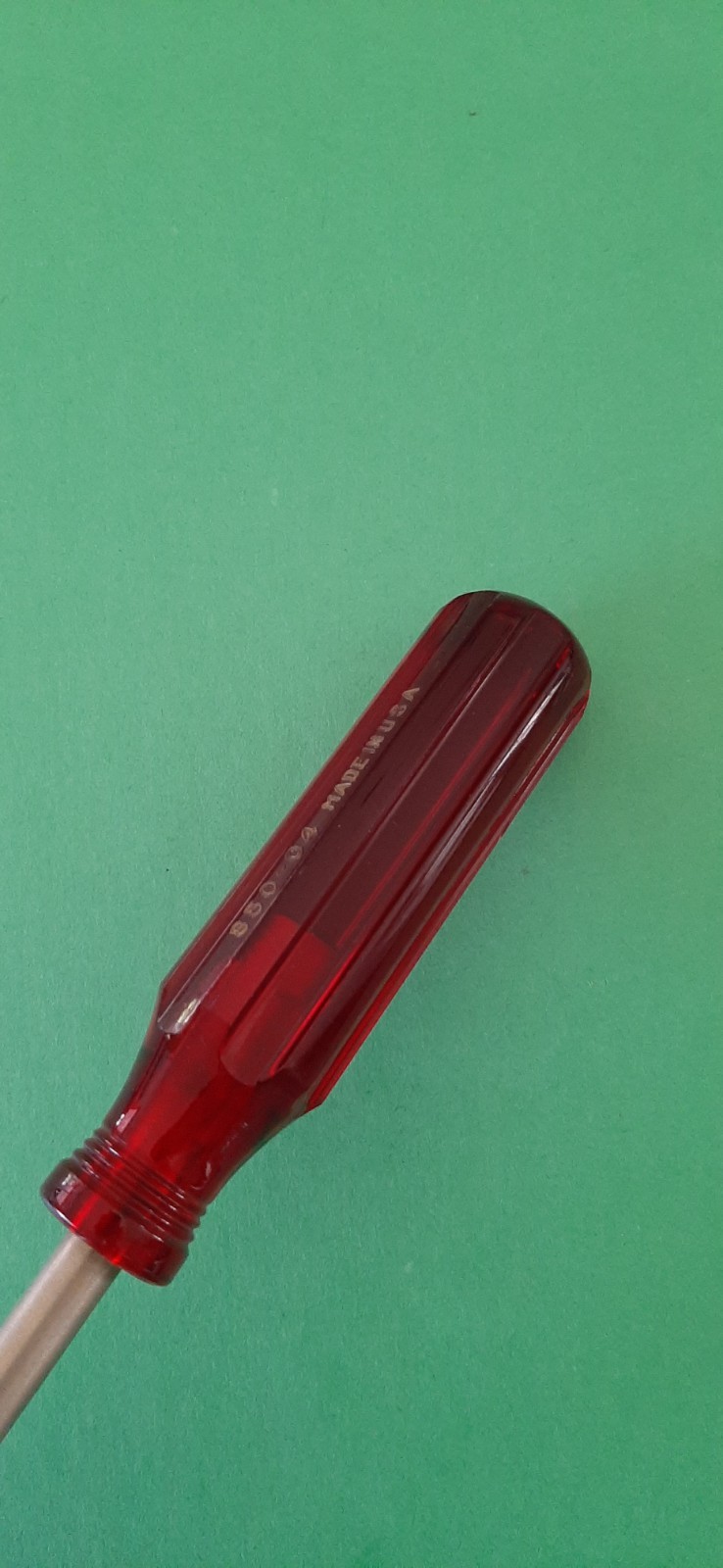 NOS NEW Millers Falls #4 USA No. 850-8 Phillips Head Screwdriver Clear Red E8
