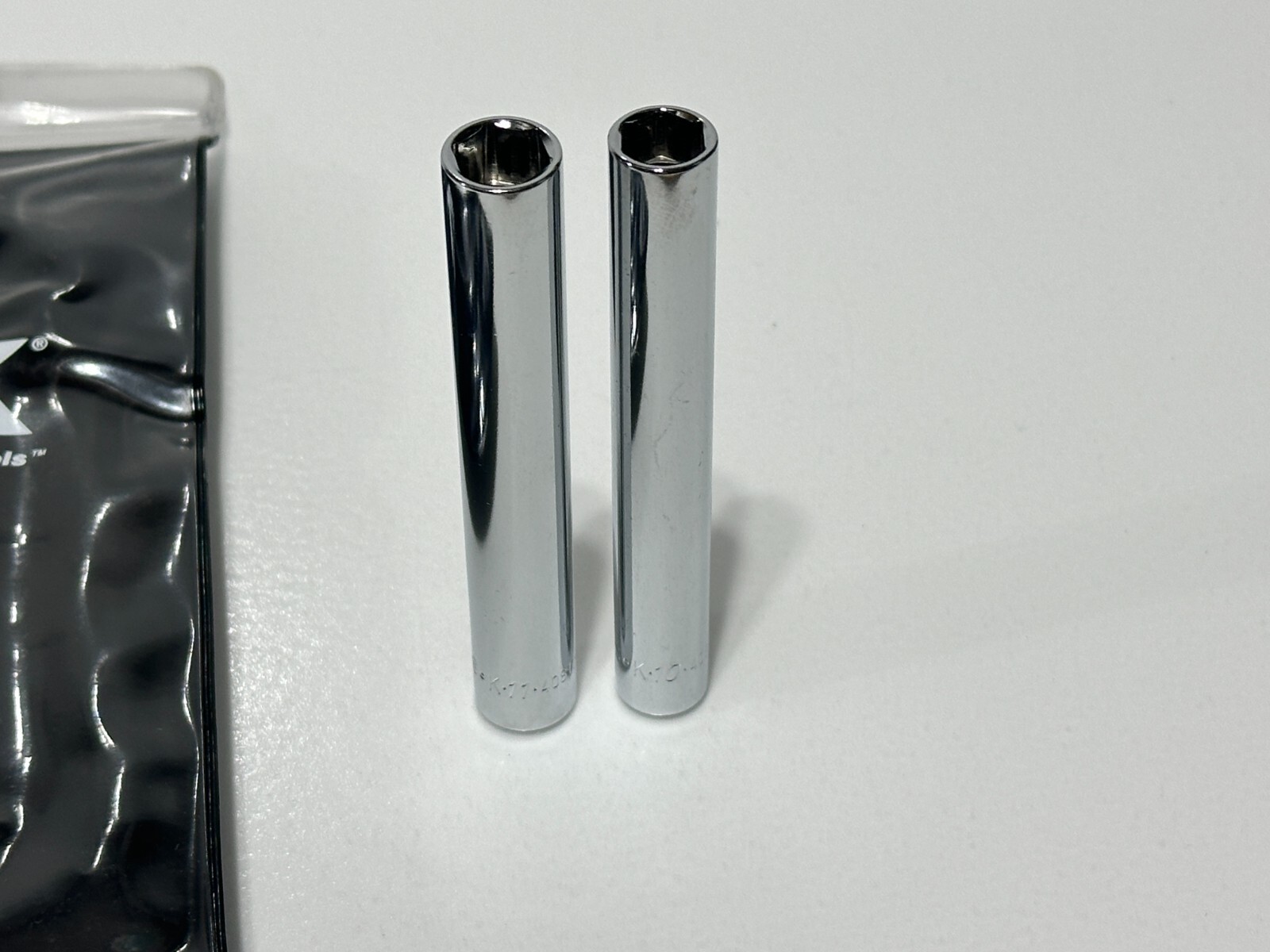 NEW SK Tools USA 40805 2pc Extra Deep 10mm 11mm 1/4″ Drive Socket Set Pair Pouch