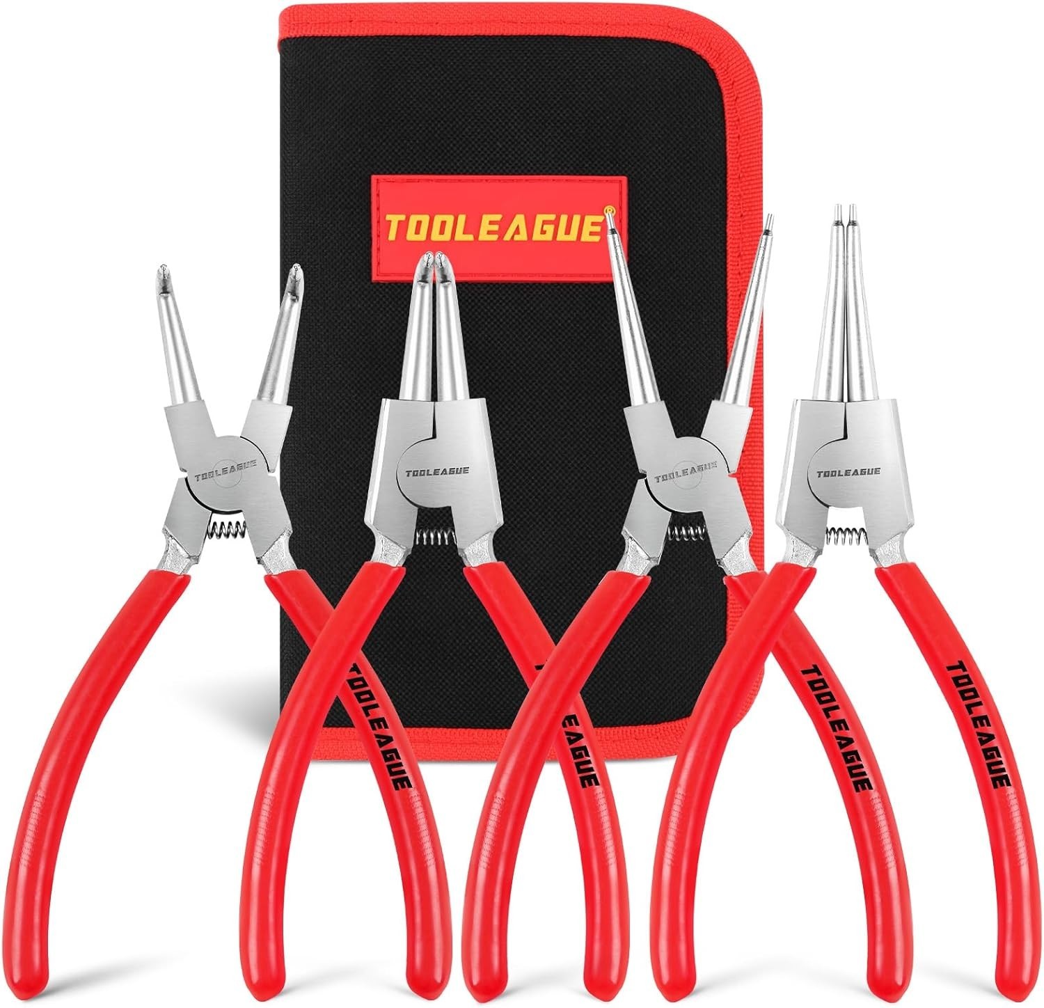 CR-V Steel Snap Ring Pliers Kit, 7 inches