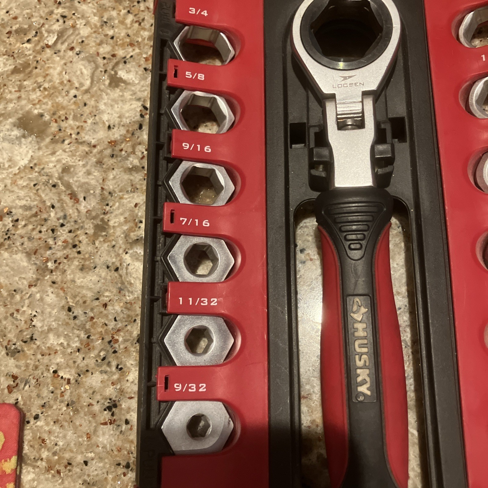 NEW Husky 44 Piece Open End Socket Set SAE Inch Sizes