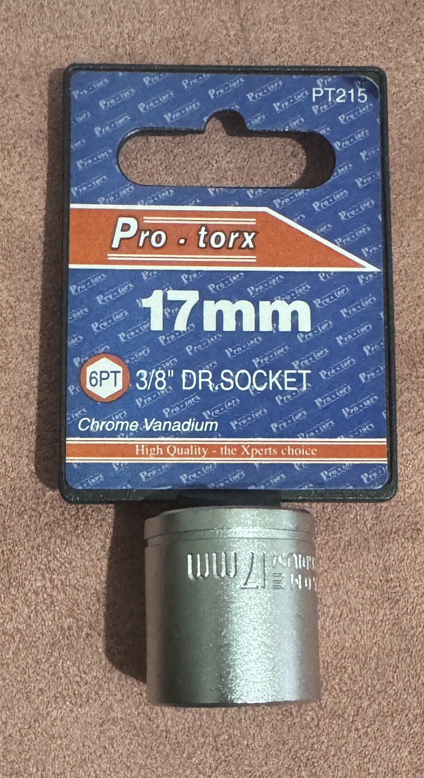 3/8” Drive 6PT Socket 17mm Chrome Vanadium (Cr-V)