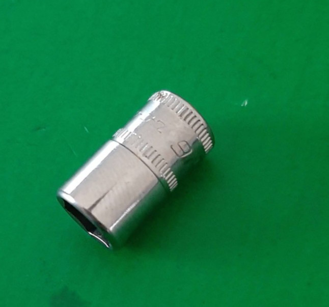 2007 Snap-on Tools USA 1/4″ Drive 9mm 6pt Point Shallow Chrome Socket TMM9
