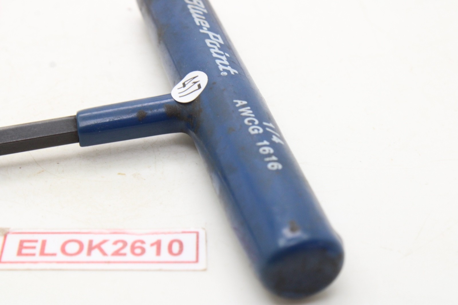 Blue-Point AWCG1616 1/4″ 6 Point Blue Rubber Handle Hex Allen Key T Handle USA