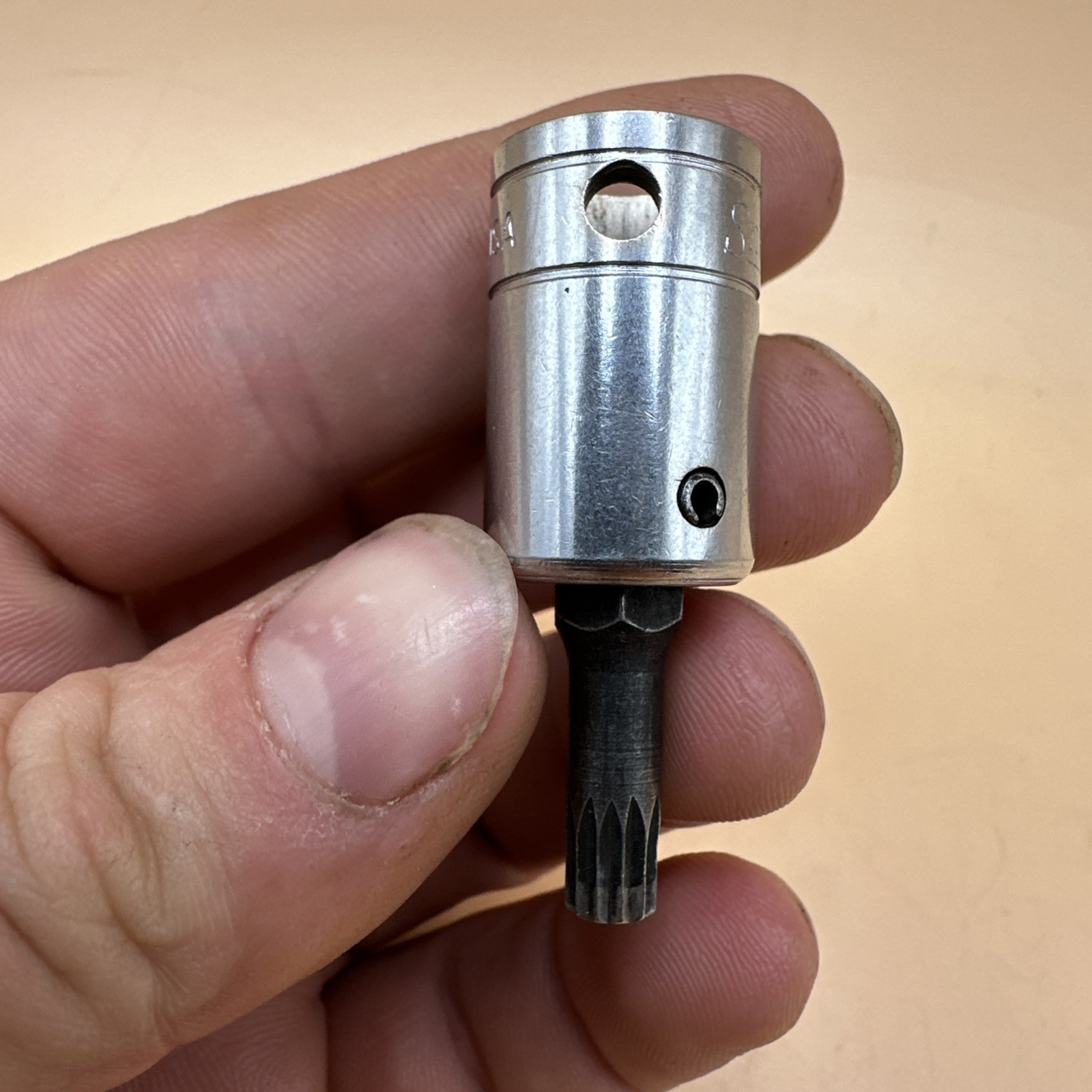 Vintage Snap-on FTSM6 3/8 Drive 6mm Metric Triple Square Socket