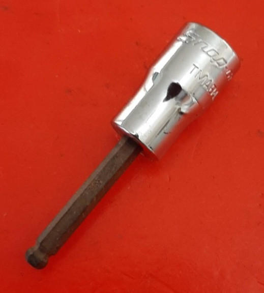 Snap-on Tools USA 1/4” Drive 9/64” SAE Ball Hex Bit Socket TMAB4.5E Engraved