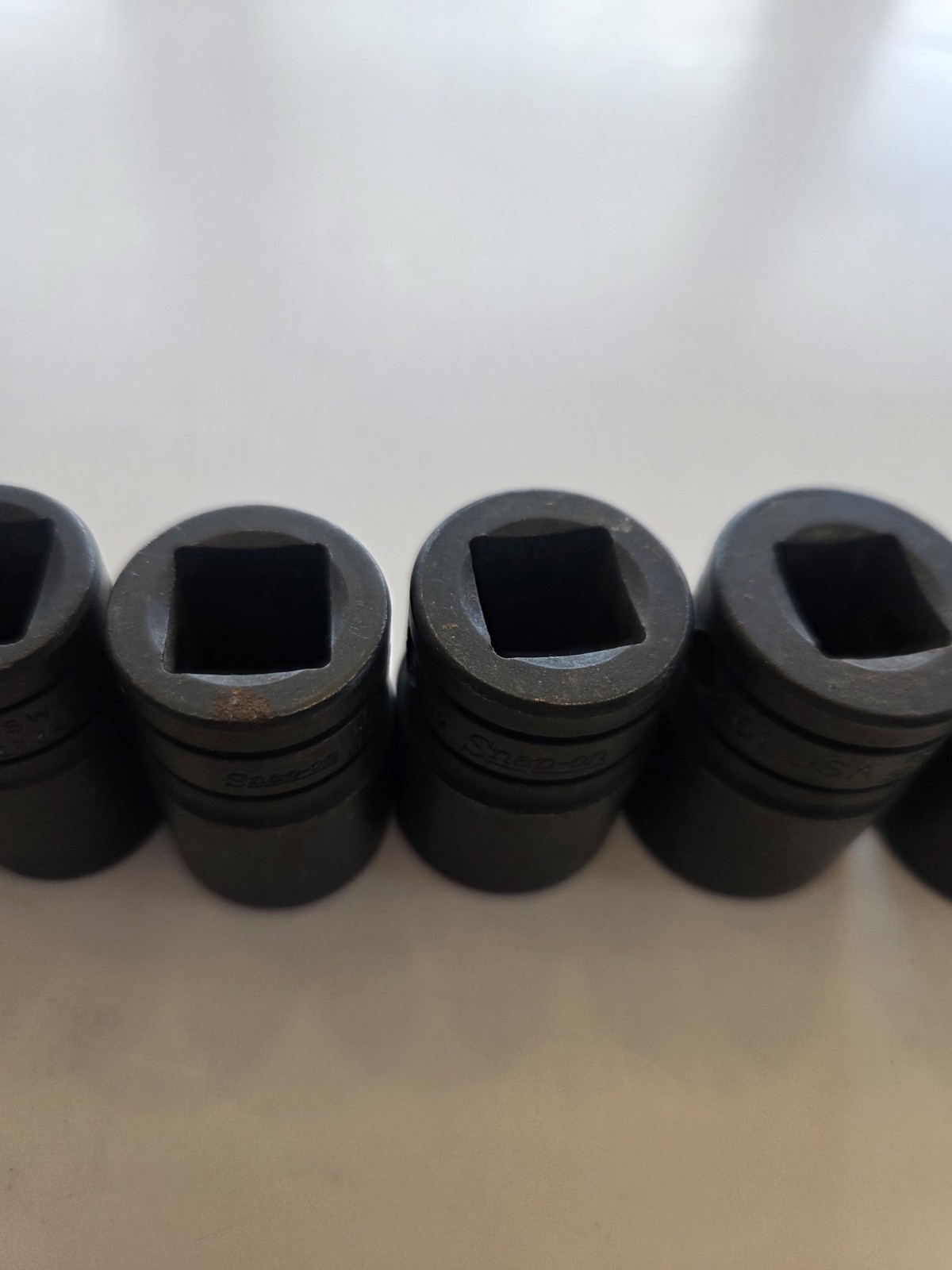 Snap On Tools 9 Piece 1/2″ Drive Industrial Finish 12 Point SAE Socket Set NICE