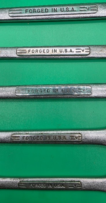 Lot 5 Vintage Craftsman =V= Double open end assorted sizes Metric & SAE