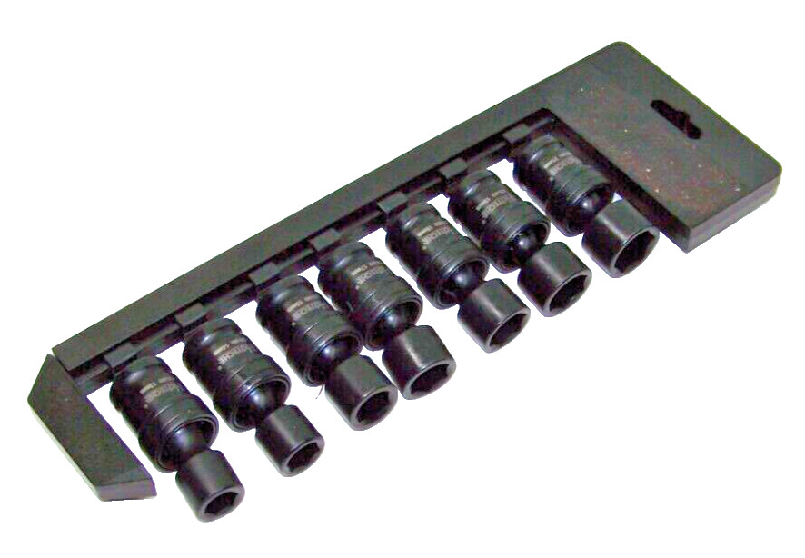 7Pcs 1/2″ Drive Universal Swivel Impact Socket 13, 14, 15, 17, 18. 19, 21 Metric
