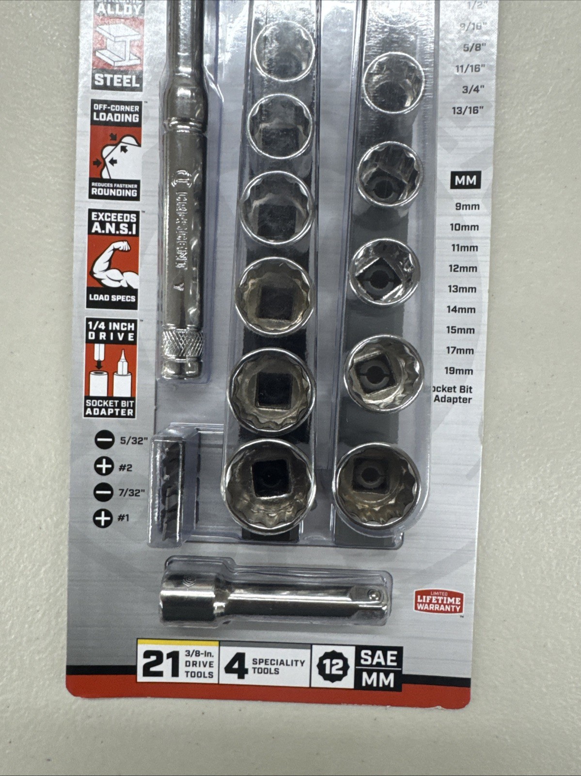 Crescent CSWS7C 25 Pc 1/4″ Drive Socket Wrench Set SAE/Metric