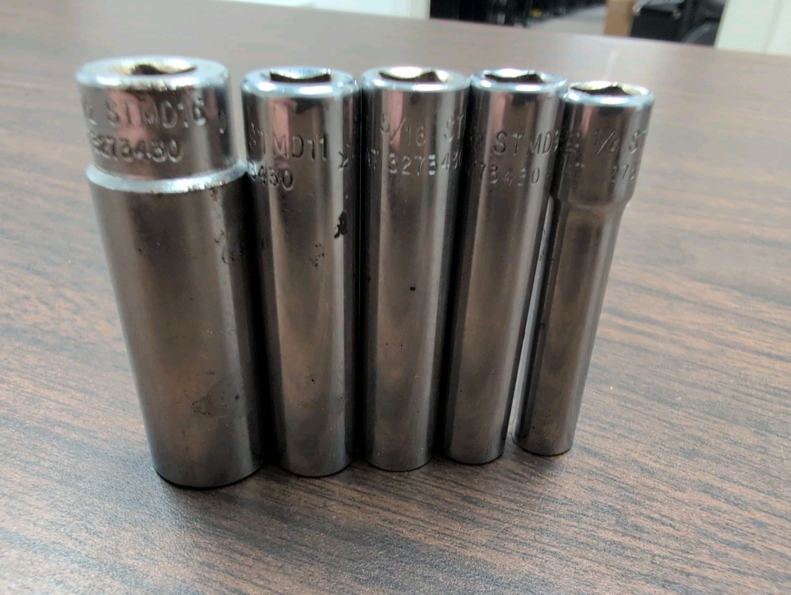 Vintage Craftsman USA 1/4″ Drive Deep Socket Set 5pc SAE 6-Pt Pat 3273430