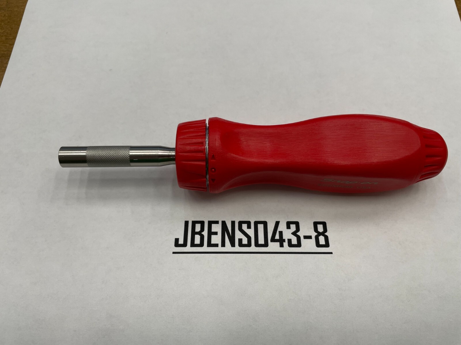 Snap-on Tools USA NEW RED Hard Grip Stubby Shaft Ratcheting Screwdriver
