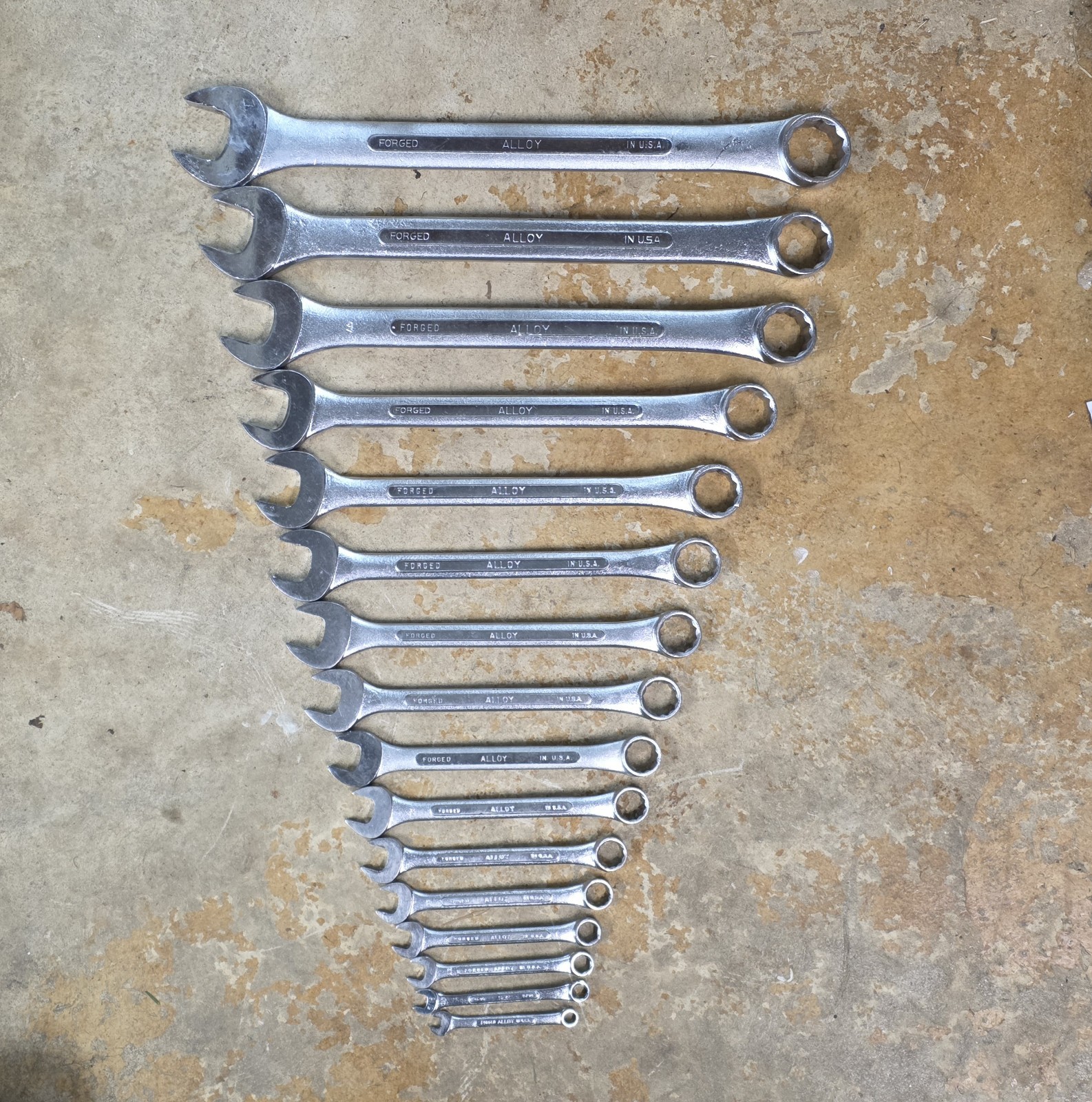 SK Wayne SAE 16pc Combination Wrench Set 12/6pt 1/4, 5/16, 3/8 – 1-1/4″ USA READ
