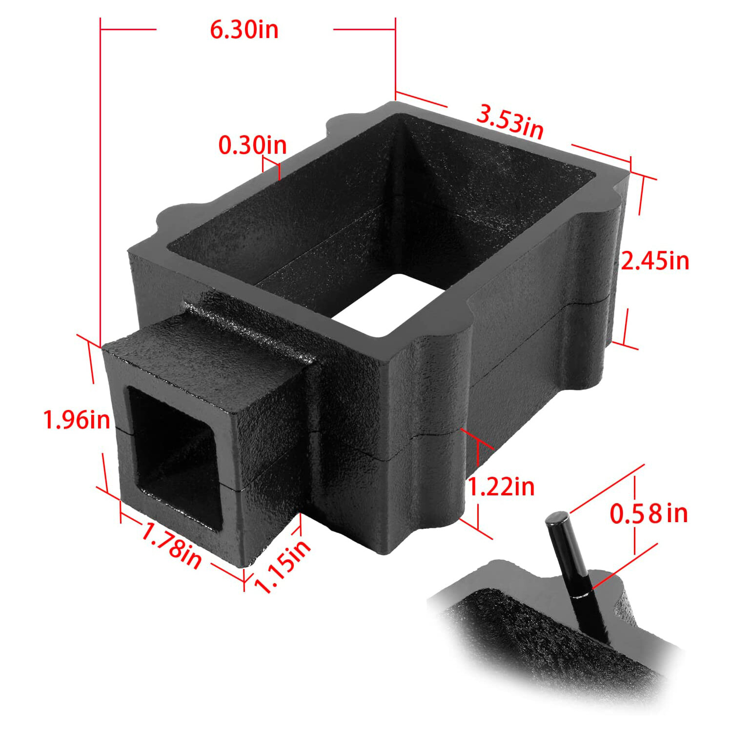2Pcs Black Flask Mold Holder Kit for Sand Casting Metal,Jewelry and Casting Tool