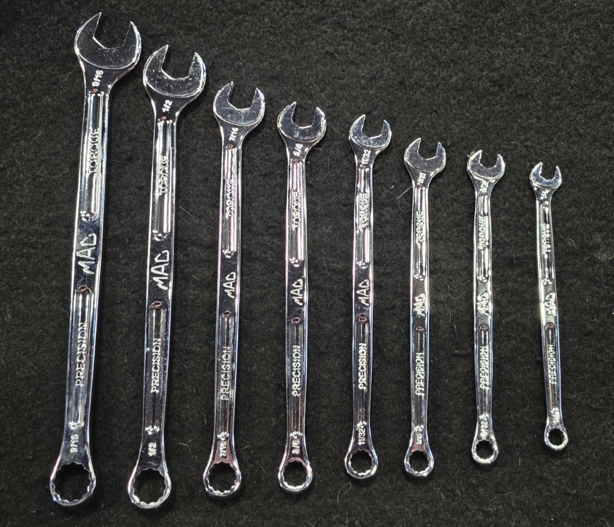 MAC SCL14PT,14PC,SAE,12PT,OPEN END COMBO WRENCH SET, PRECISION TORQUE, FREE SHIP
