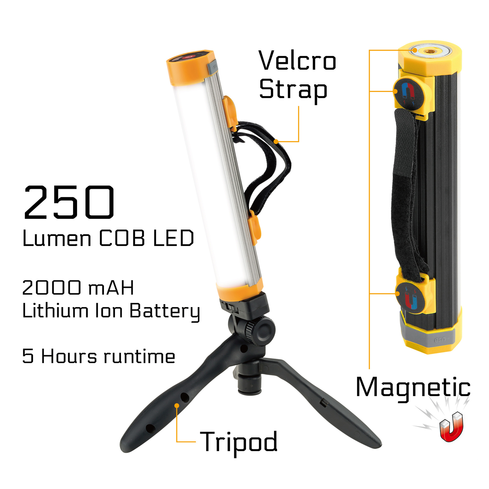 Powerglow 250 Lumens Rechargeable LED Work Light – 240242