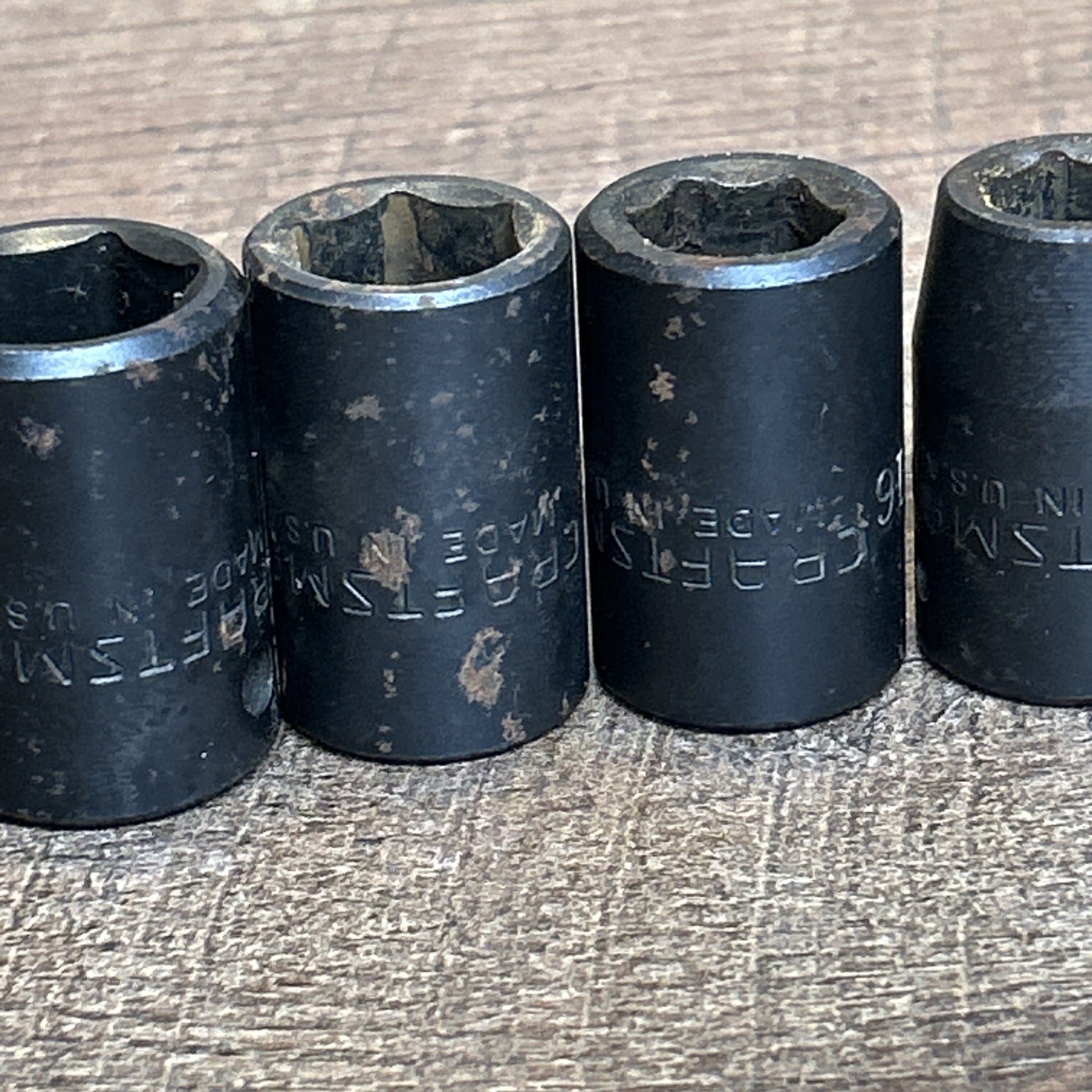 Vintage CRAFTSMAN 1/2″ Drive SAE Shallow Impact Socket Set GK Series