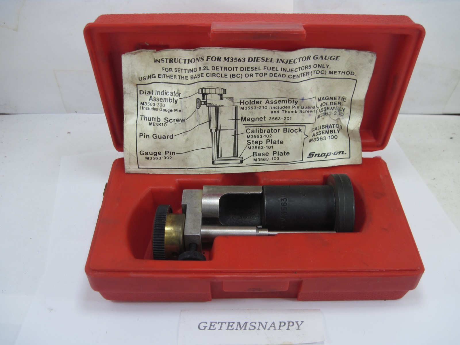 Snap On Detroit Diesel Injector Timing Gauge M3563 NICE