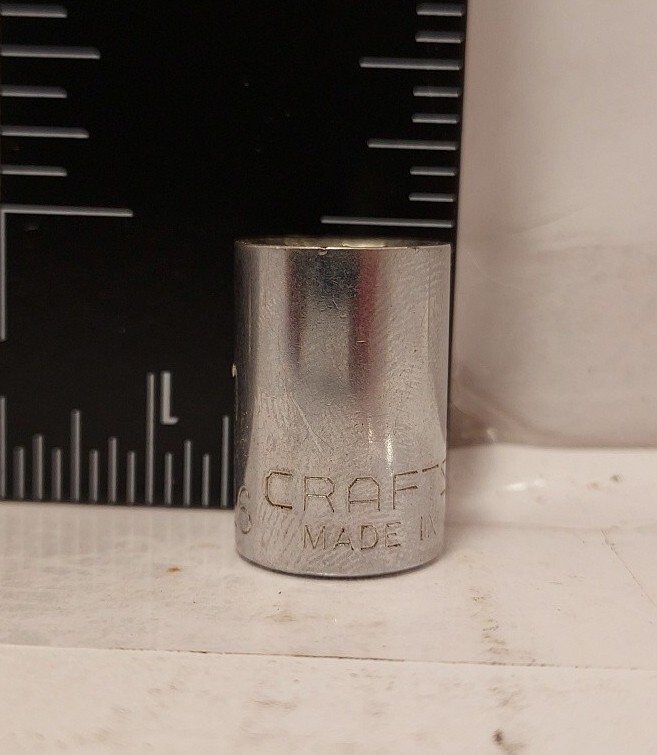 Craftsman USA 7/16″ 12 Point 3/8″ Drive Shallow Socket 44332 V Series See Photos