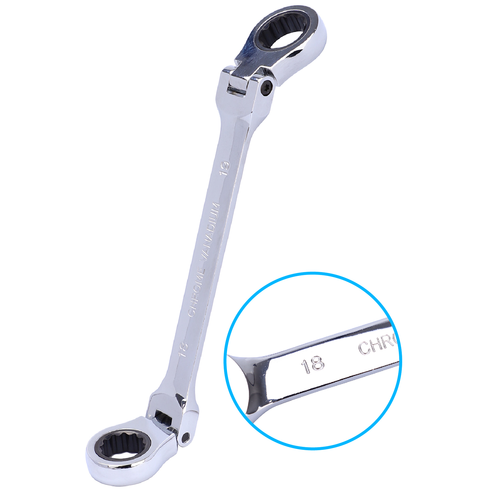 Universal SAE Metric Ratcheting Combination Wrench Set Extra Long Metric Stubby