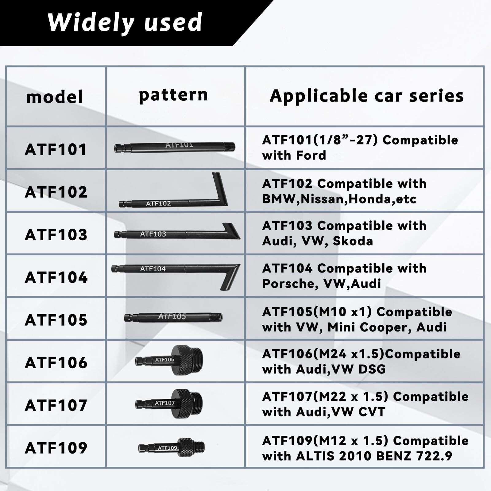 3L Transmission Oil Filling System Fluid Pump Manual Tool With 8pc ATF Adaptors