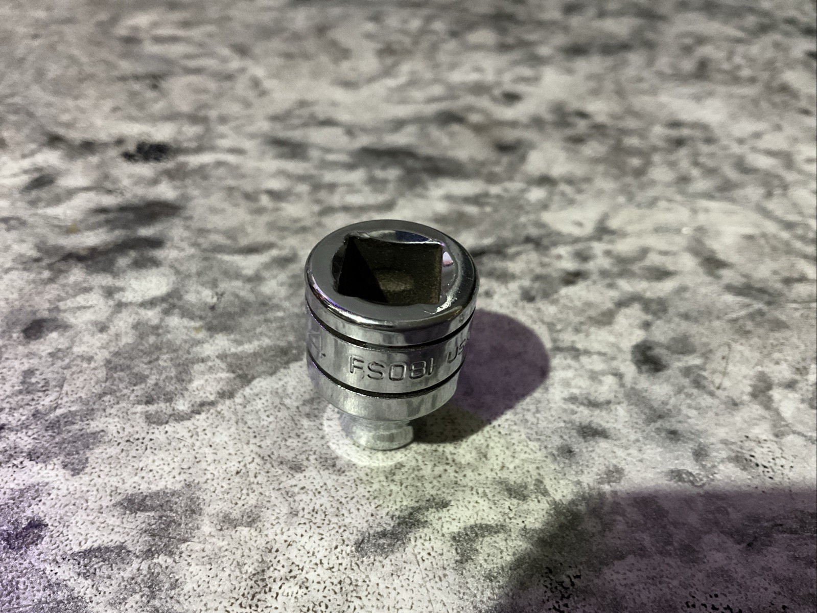 Snap On Tools Flank Drive 3/8″ Drive 1/4″ 6PT Shallow Chrome Socket FS081