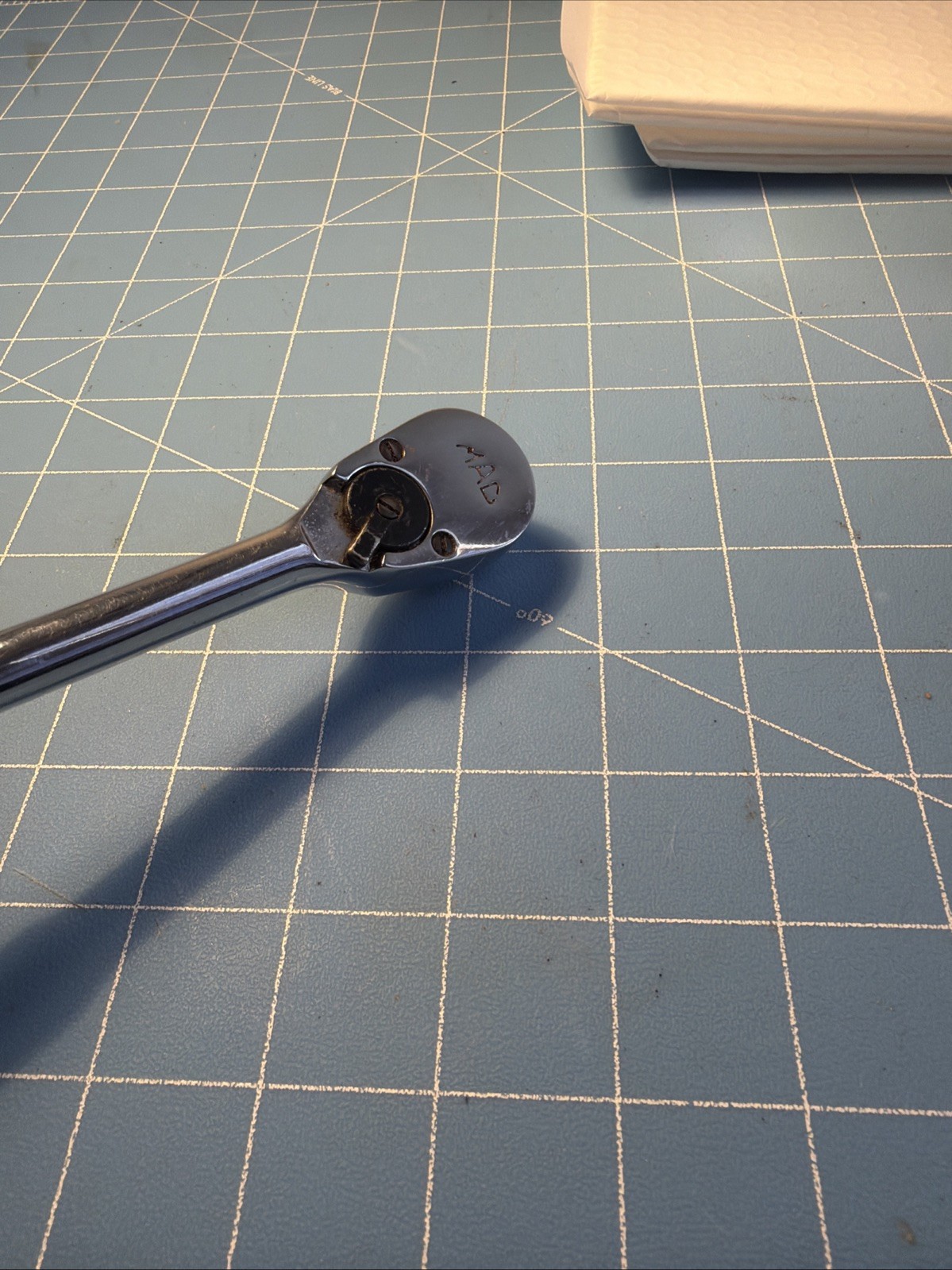 Vintage Mac Tools 3/8″ Drive Ratchet XR8 D2 Made in USA Knurled Handle