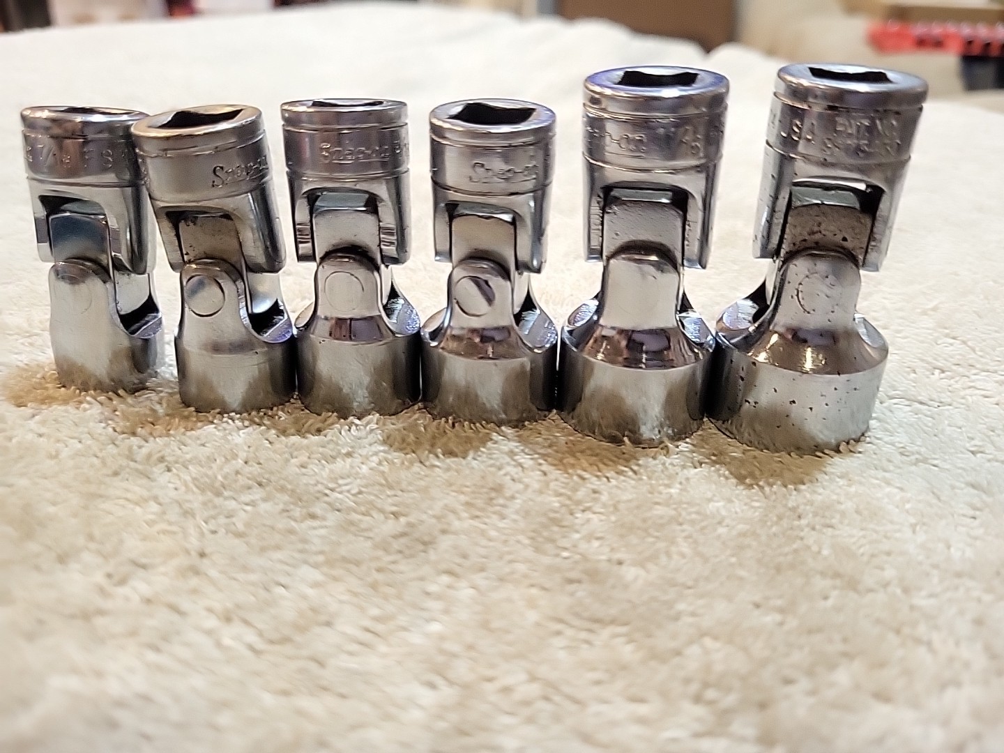 Snap On 3/8” Dr. 6 Pc. 7/16″- 3/4″ Shallow 6 Pt. Universal Socket Set 206AFS