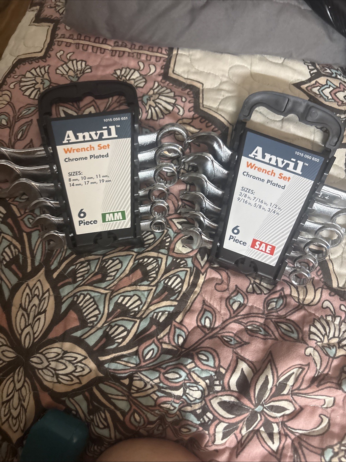 Anvil 6 Pc MM Wrench Set And 6 Pc Anvils SAE Set