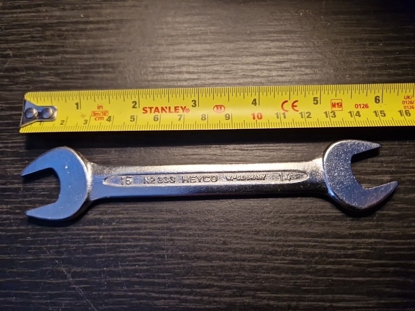 Heyco No.333 14mm X 15mm Open End Spanner West Germany