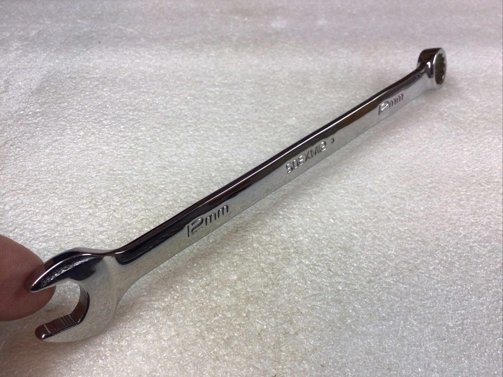 Snap On-#SOEXM12 – Metric, 12mm, Chrome 12 Pt. Flank Dr. Plus, Combo Wrench-NOS-