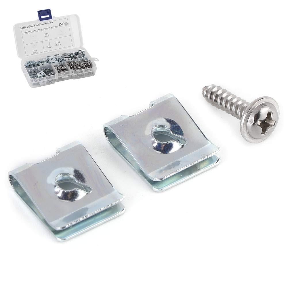 U-Type Clips 200pcs Set, Manganese Steel U-Clips Nuts with normal, popular