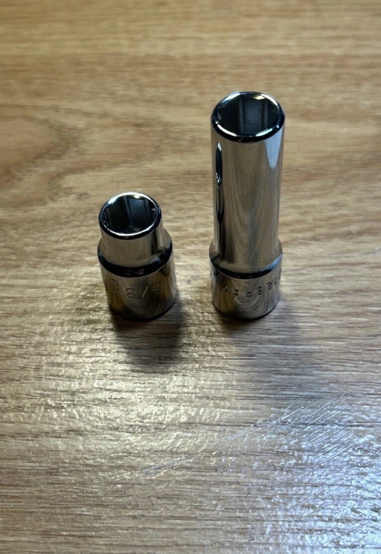 MAC TOOLS – Lot Of 2 Brand NEW 3/8” Sockets 3/8” Drive,6 Point ,(Deep & Shallow)