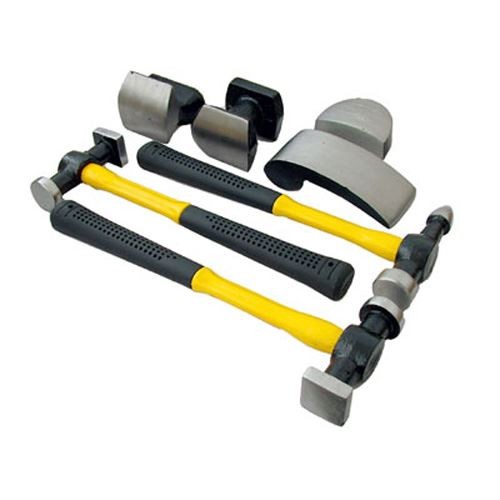 7PC CAR DENT REMOVAL BODY REPAIR PANEL BEATING FIBREGLASS HAMMERS TOOL KIT