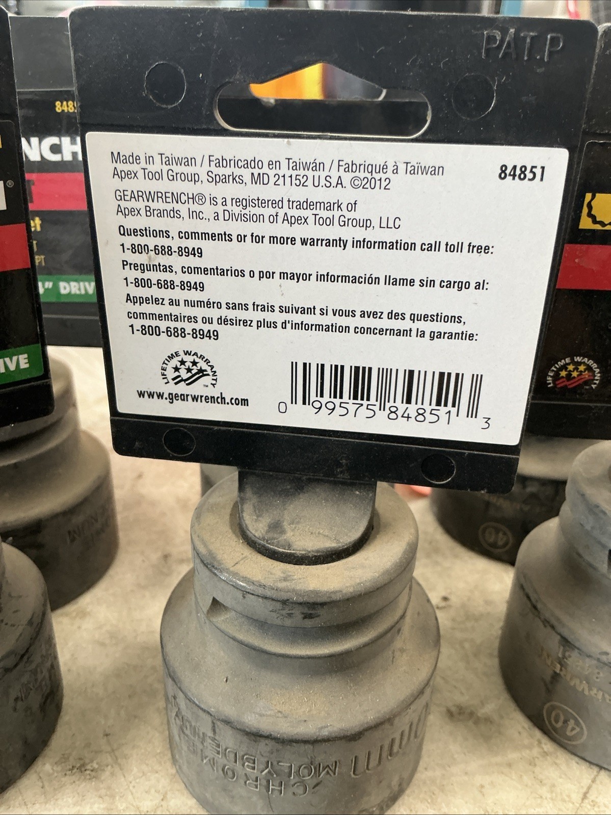 gearwrench 84851 3/4″ Drive 6 Point Standard Impact Metric Socket 40mm