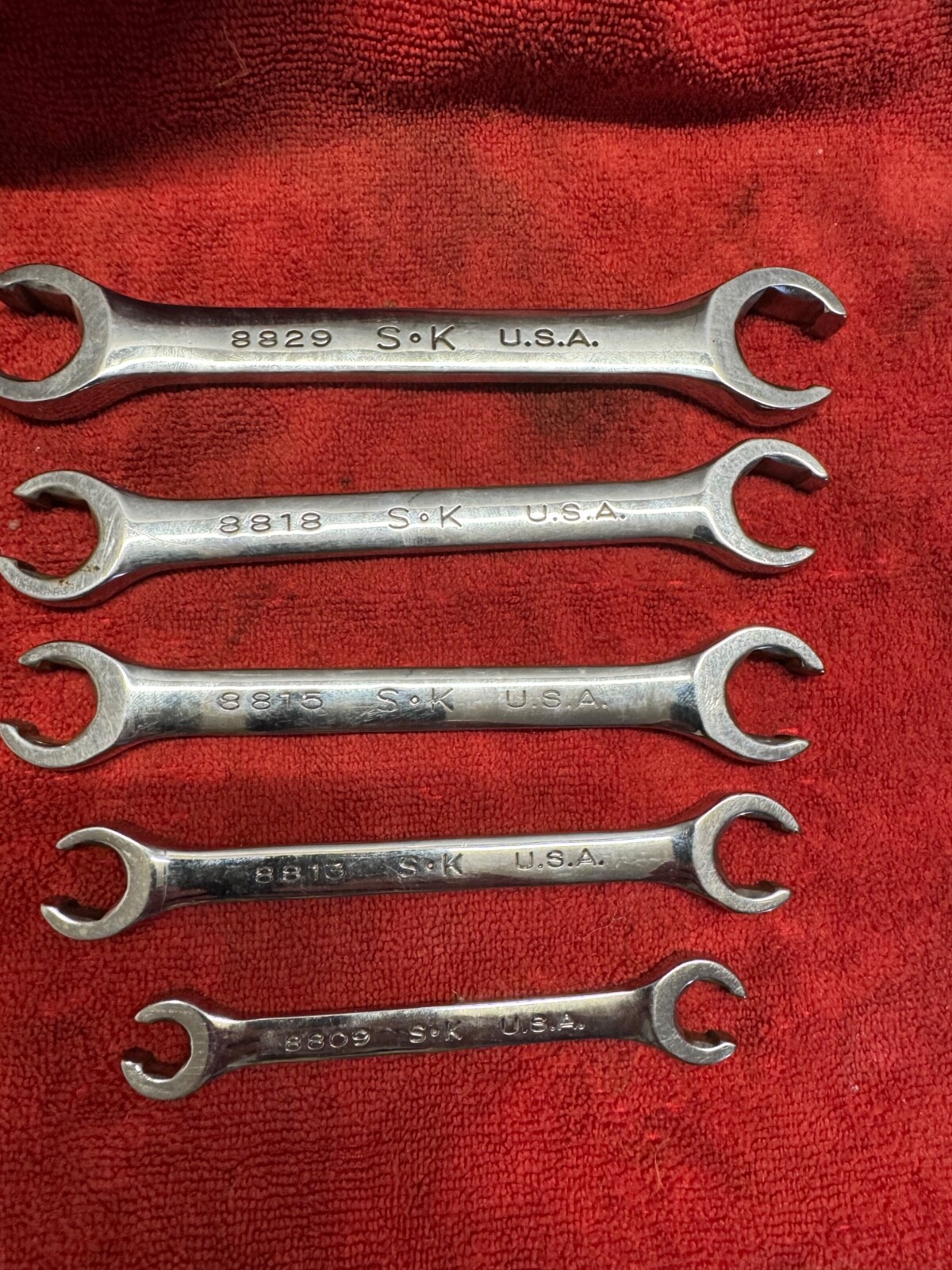 SK S-K Line Flare Nut Wrench Set Metric 9/11 13/14 15/17 16/18 19/21mm