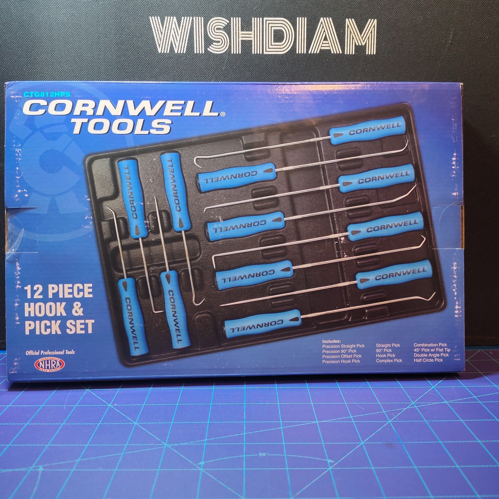 New Cornwell Tools 12 Piece Hook & Pick Set CTG812HPS