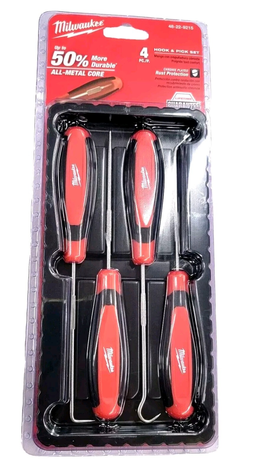 Milwaukee Chrome-Plated Hook and Pick 4 Piece Set