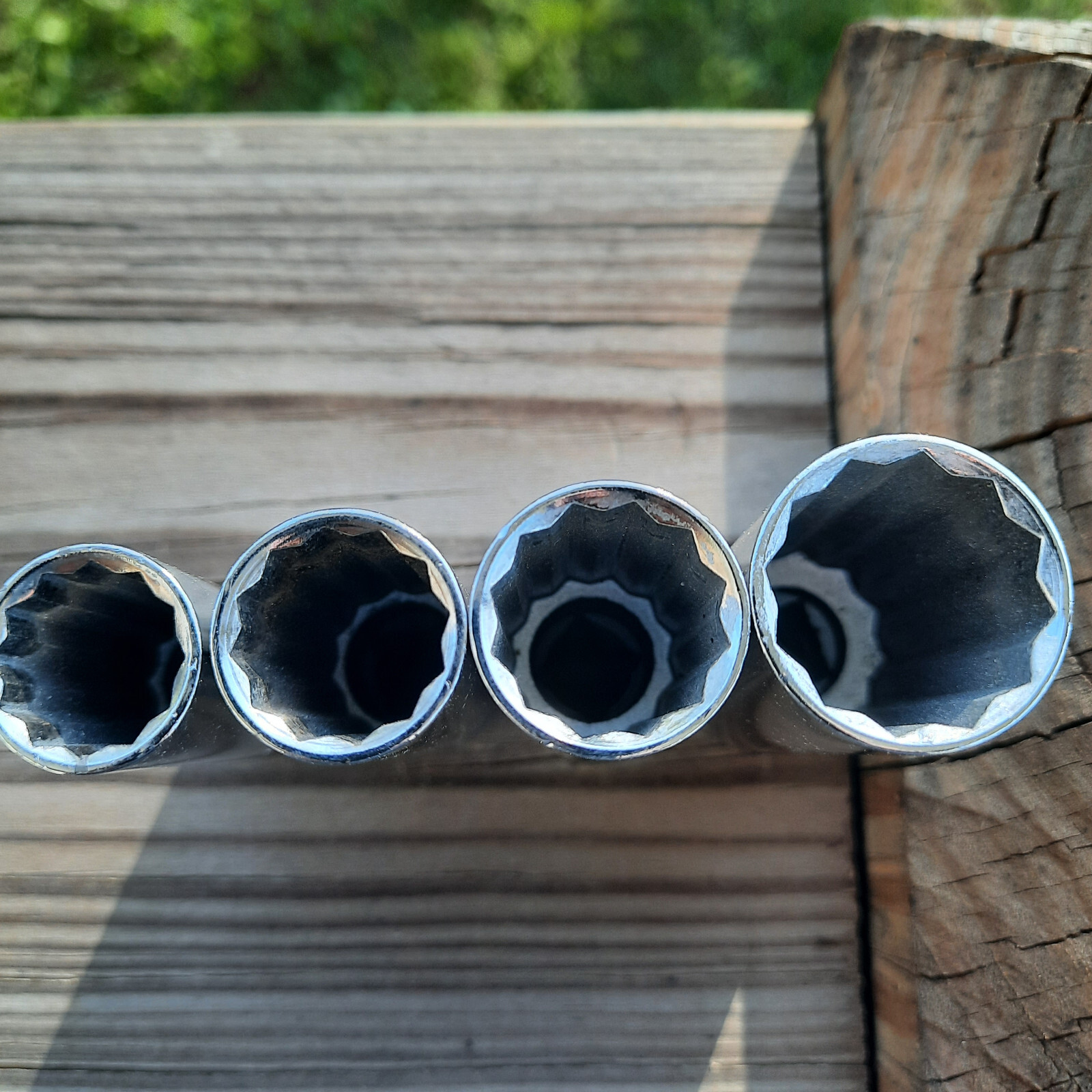 Lot 4 Craftsman 3/8″ Dr 12pt DEEP Sockets 43317v, 43314vv ,43313vv , 43312v NICE