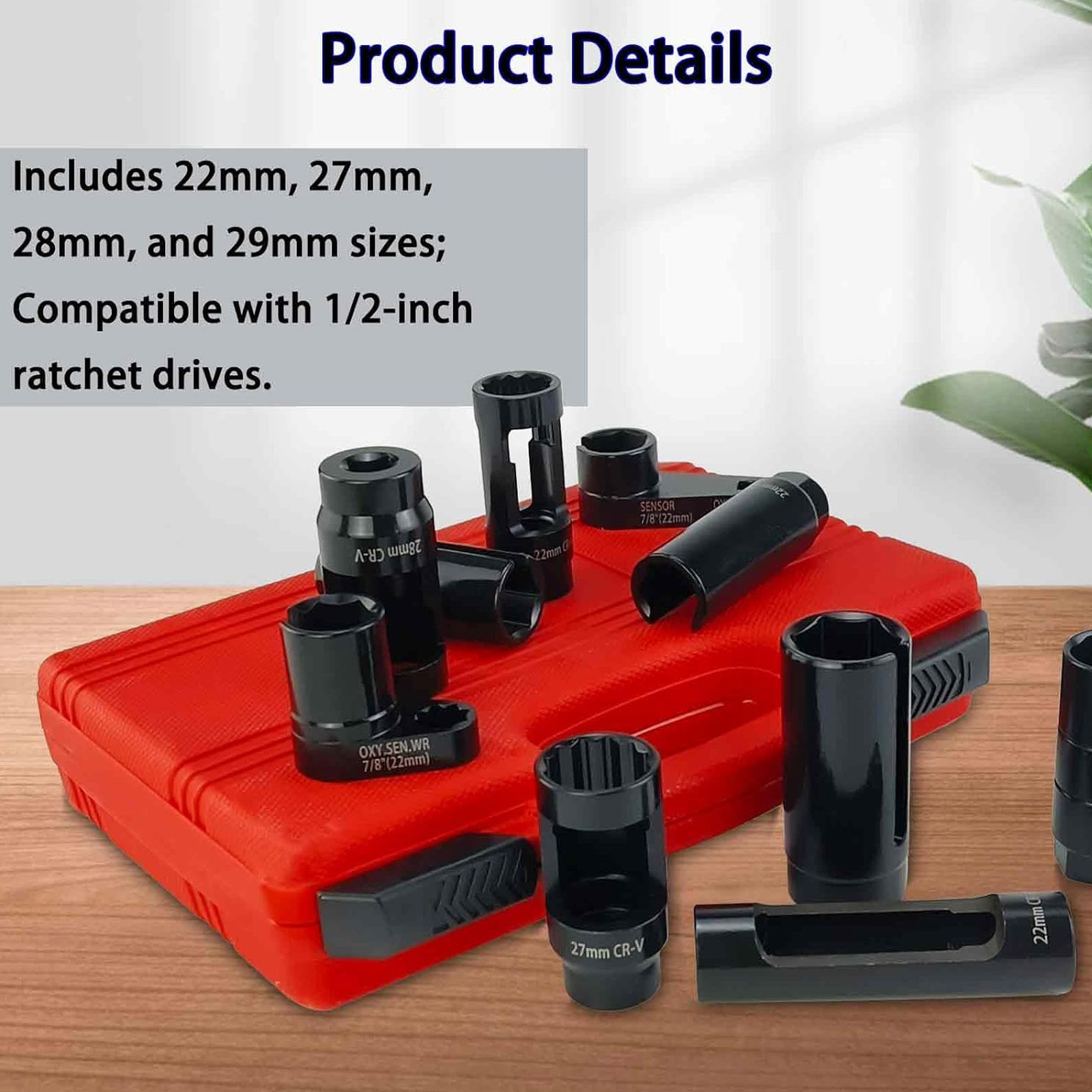 10Pcs O2 Oxygen Sensor and Oil Pressure Sending Unit Removal Socket Tool Set